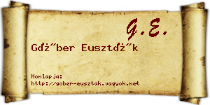 Góber Euszták névjegykártya